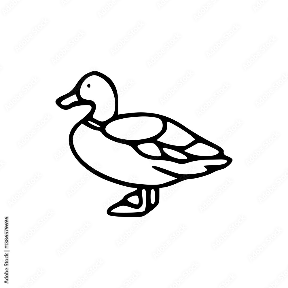 doodle drawing of duck doodle drawing of duck