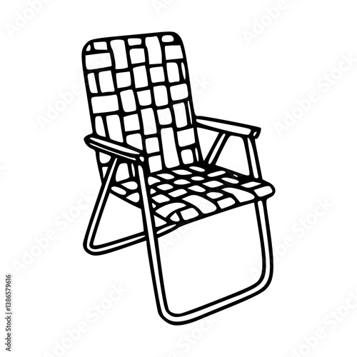 clean line chair vector graphic