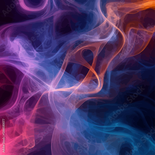 Abstract Swirls of Vibrant Light and Color