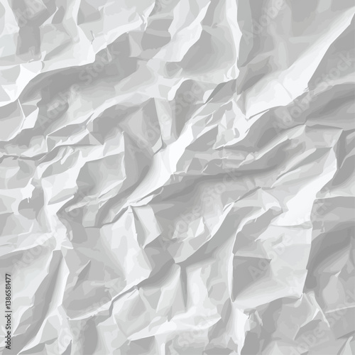 Crumpled white paper texture.