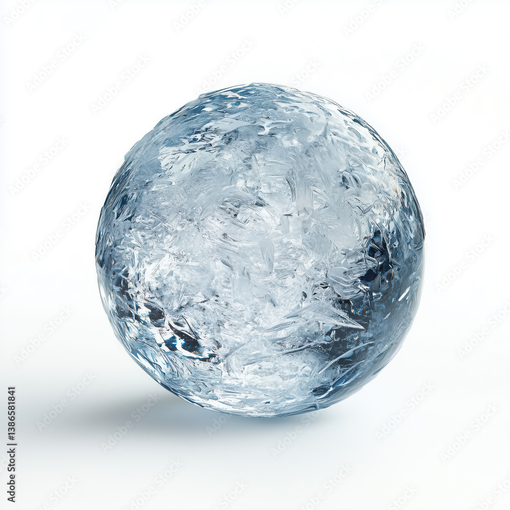Ice on the empty space background. Ice on the empty space background.
