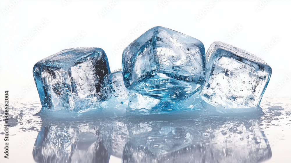 Obraz premium Ice on the empty space background.