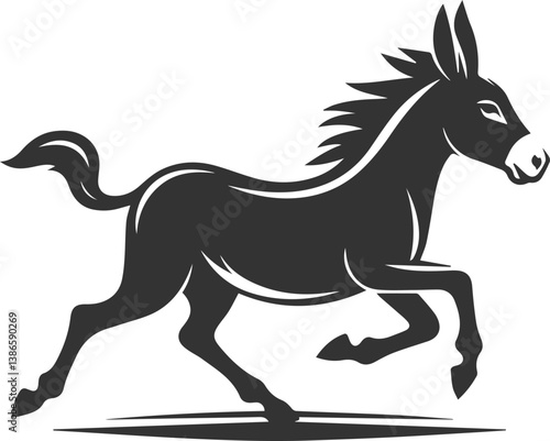 Wallpaper Mural Donkey silhouette animal vector Torontodigital.ca