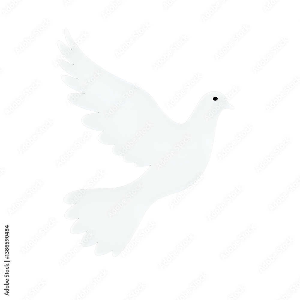White Dove Flying, Peace Symbol, Vector Graphic, transparent background White Dove Flying, Peace Symbol, Vector Graphic, transparent background