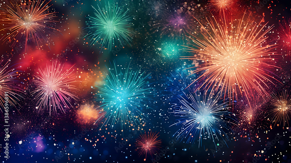 Fototapeta premium fireworks in the sky