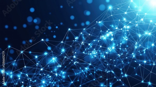 Wallpaper Mural Abstract network of interconnected nodes Torontodigital.ca