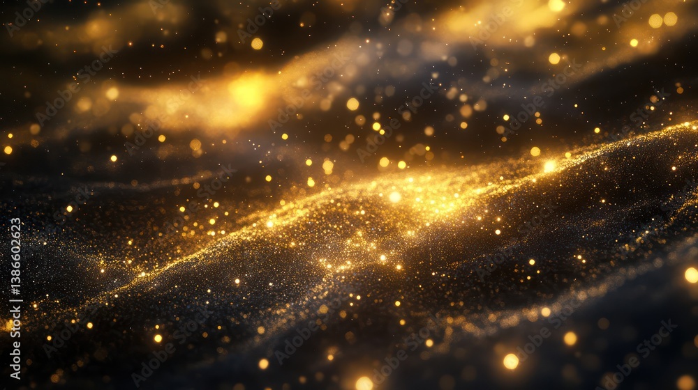 Obraz premium Golden glitter abstract background