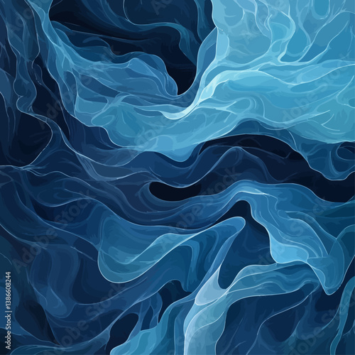 Fluid dynamic design conveying movement and depth