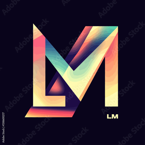 Abstract Geometric Gradient Logo Design
