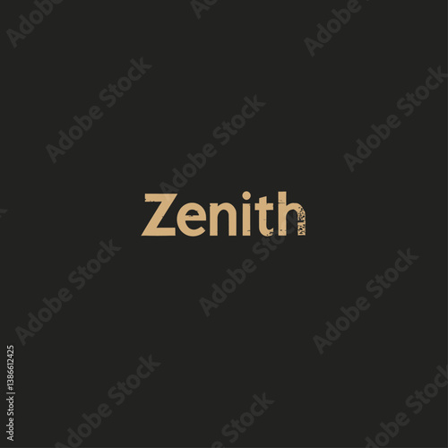 Zenith Gold Lettering on Black Background