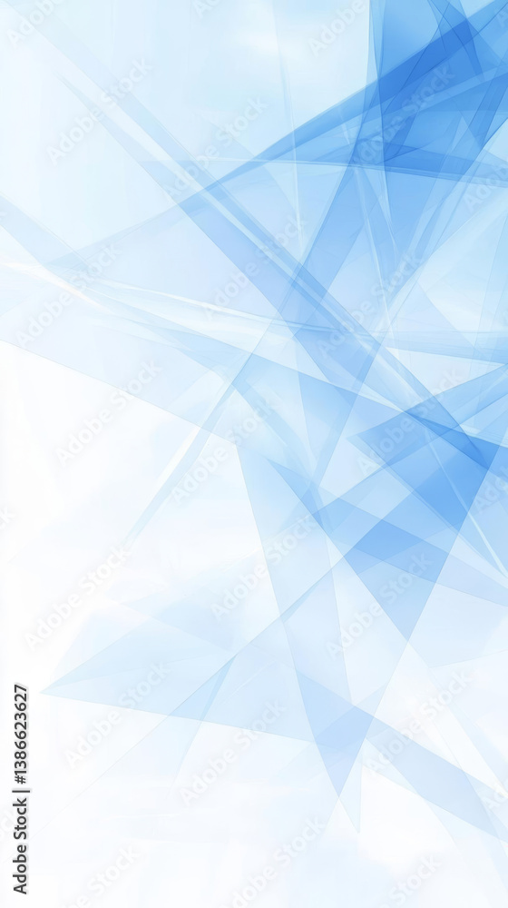 Obraz premium Light blue abstract background with overlapping geometric shapes creating sense of depth