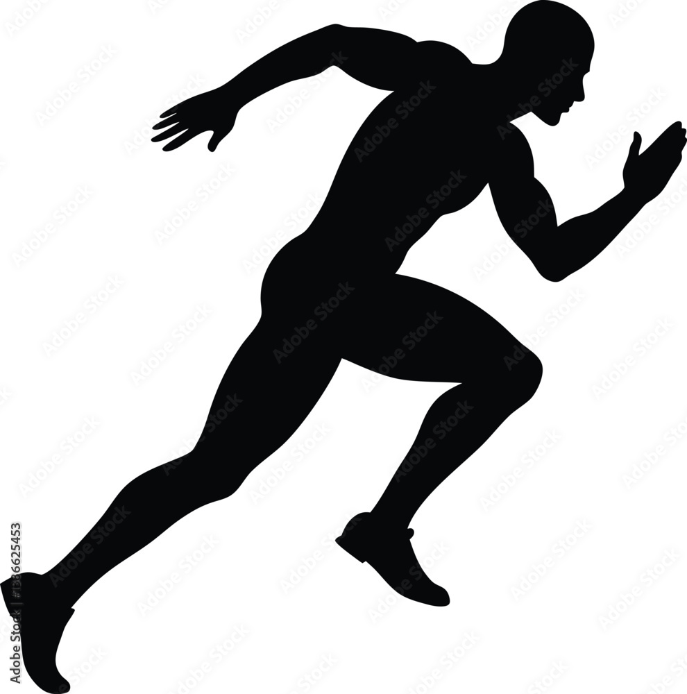 silhouette of a man running silhouette of a man running