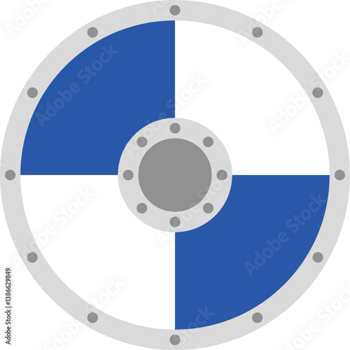 viking shield vector round shape