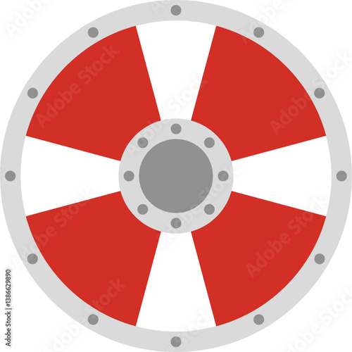 viking shield vector round shape