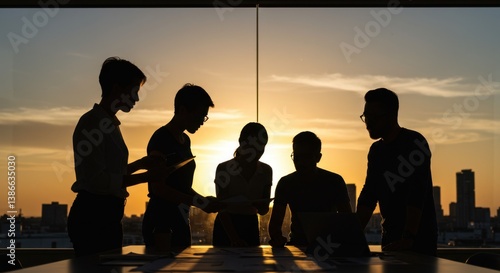 Designers Reviewing a Prototype Silhouette