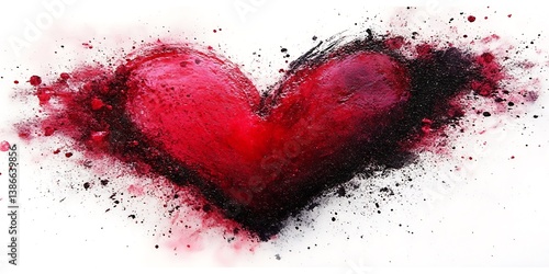 Exploding Heart Abstract Art