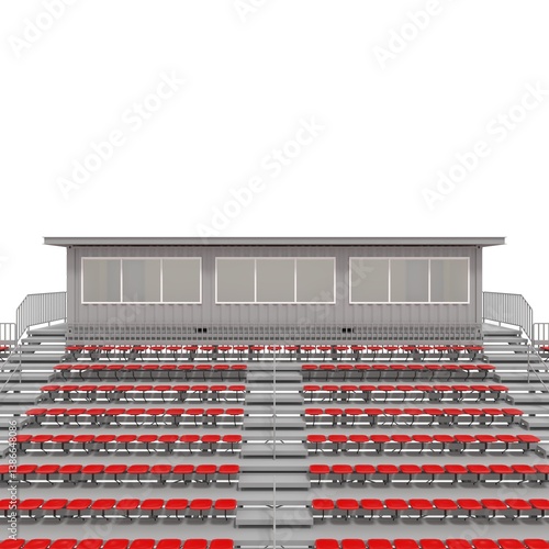3d render Bleachers design element. Furniture