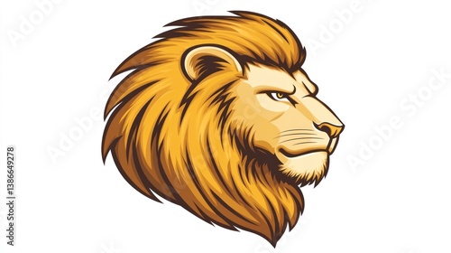 Majestic lion head profile
