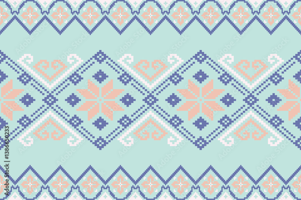Abstract ethnic aztec geometric pattern design for background.American,mexican,indian,bohemian style.vector,illustration,fabric,clothing,carpet,textile,wrapping,batik,embroidery,knitwear,pixel art