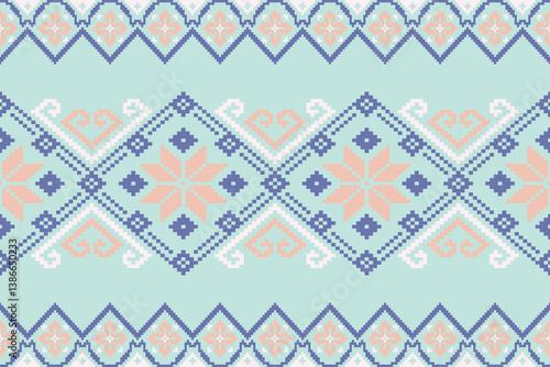 Abstract ethnic aztec geometric pattern design for background.American,mexican,indian,bohemian style.vector,illustration,fabric,clothing,carpet,textile,wrapping,batik,embroidery,knitwear,pixel art