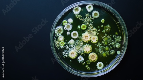 bacteries in laboratorium cup looks beauty and creepy at the same time