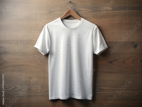 Wallpaper Mural t shirt hanging wood texture background fashion store Torontodigital.ca