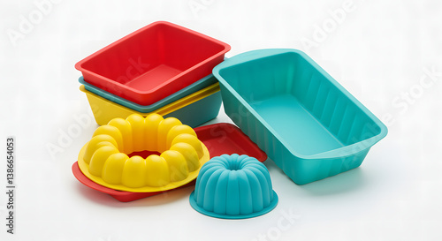 Colorful Silicone Baking Molds Set: Loaf Pans, Bundt, & More