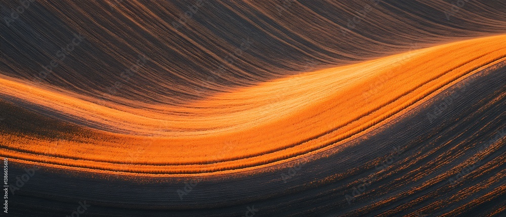 Field's Golden Curves at Sunset Field's Golden Curves at Sunset