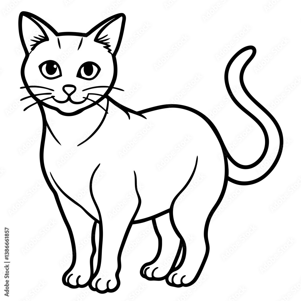 Minimalist Cat Vector Design Minimalist Cat Vector Design