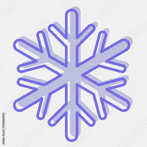Icon frost resistance. Packaging symbol elements. Icons in two tone style. Good for prints, posters, logo, product packaging, sign, expedition, etc.