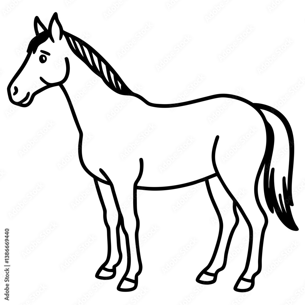 Minimalist Horse Vector Design Minimalist Horse Vector Design