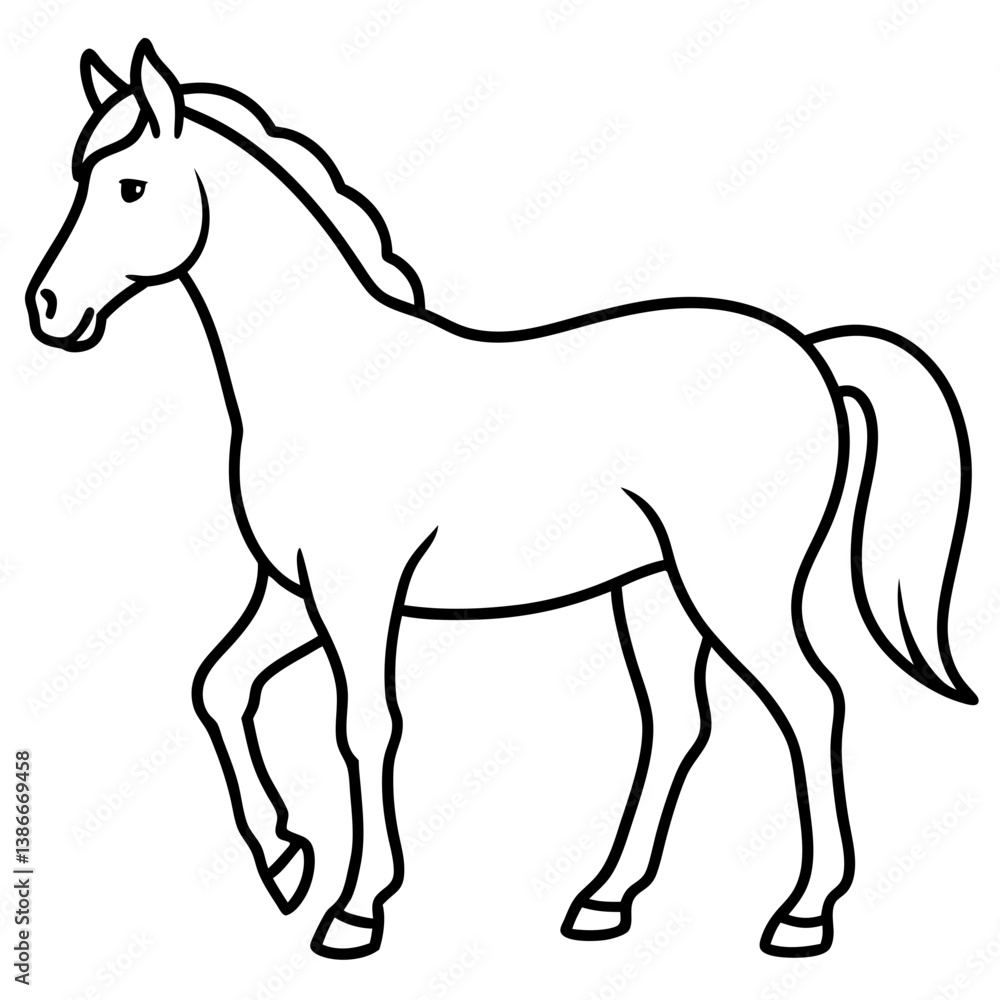 Minimalist Horse Vector Design Minimalist Horse Vector Design
