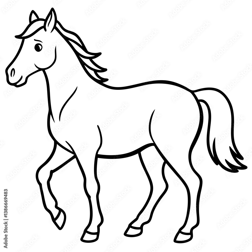 Minimalist Horse Vector Design Minimalist Horse Vector Design