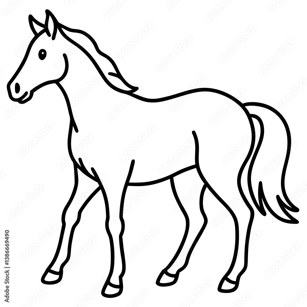 Minimalist Horse Vector Design Minimalist Horse Vector Design
