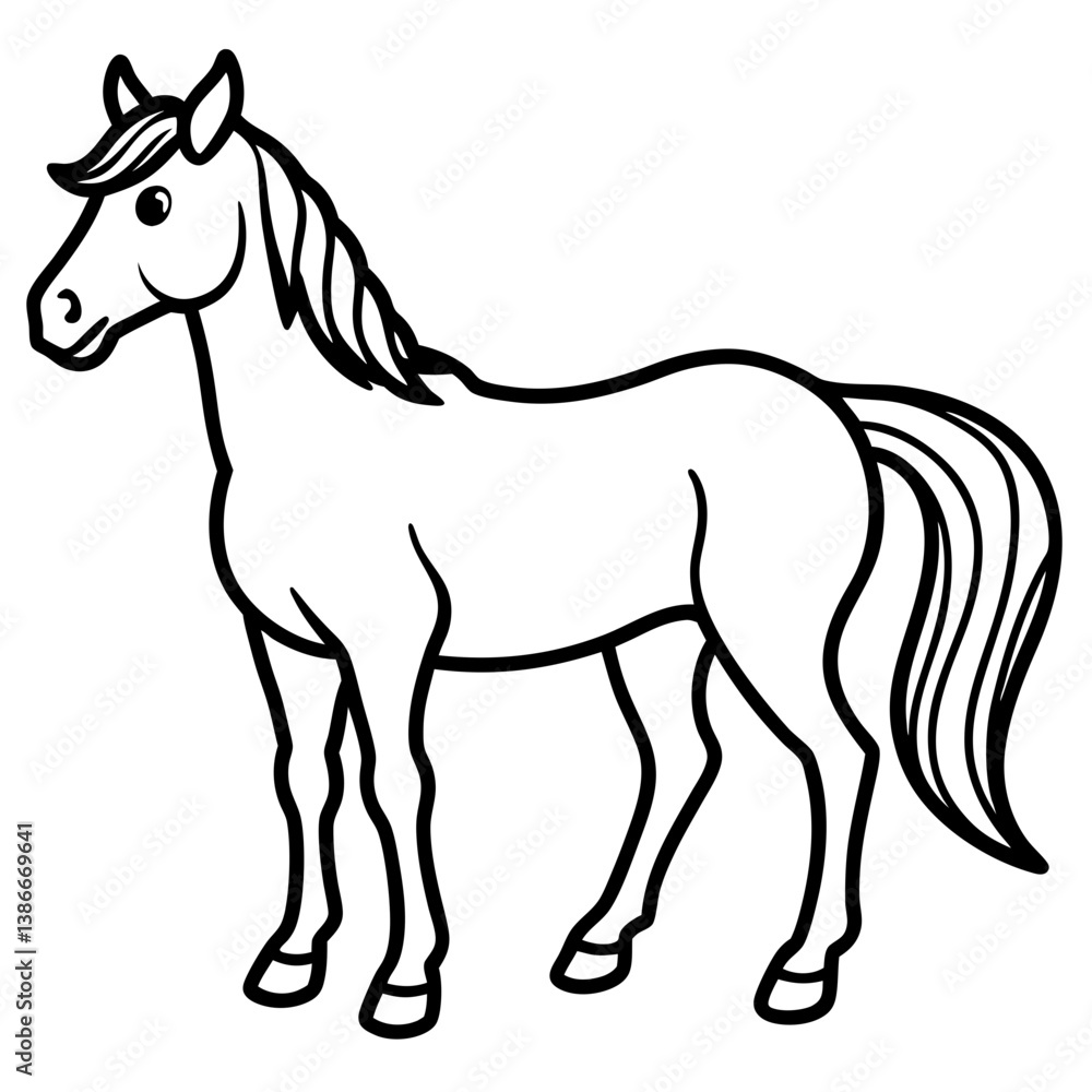 Minimalist Horse Vector Design Minimalist Horse Vector Design