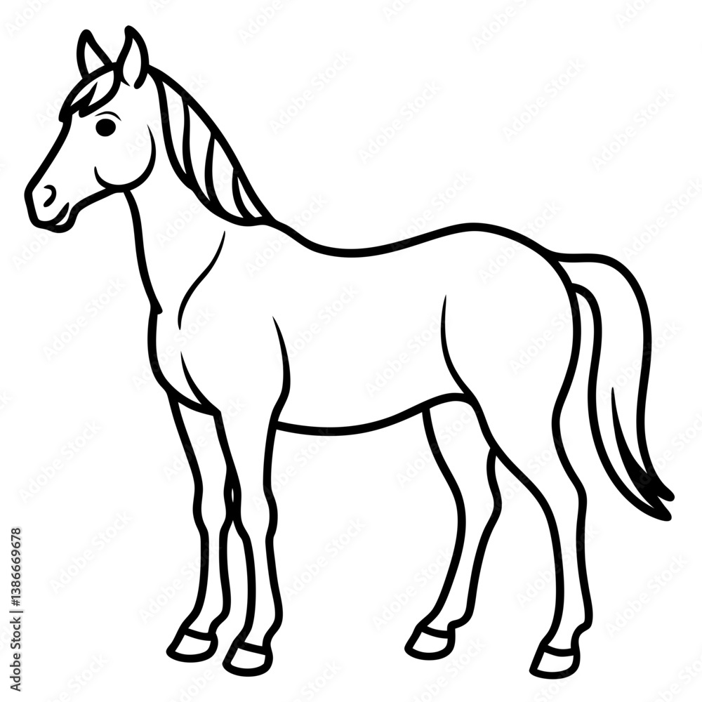 Minimalist Horse Vector Design Minimalist Horse Vector Design