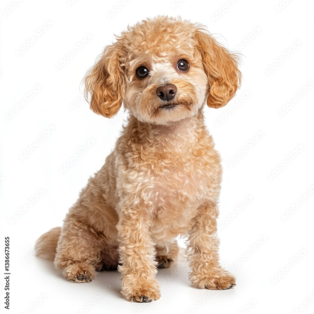 Playful poodle dog portrait studio setting pet photography bright background close-up perspective adorable canine character Playful poodle dog portrait studio setting pet photography bright background close-up perspective adorable canine character