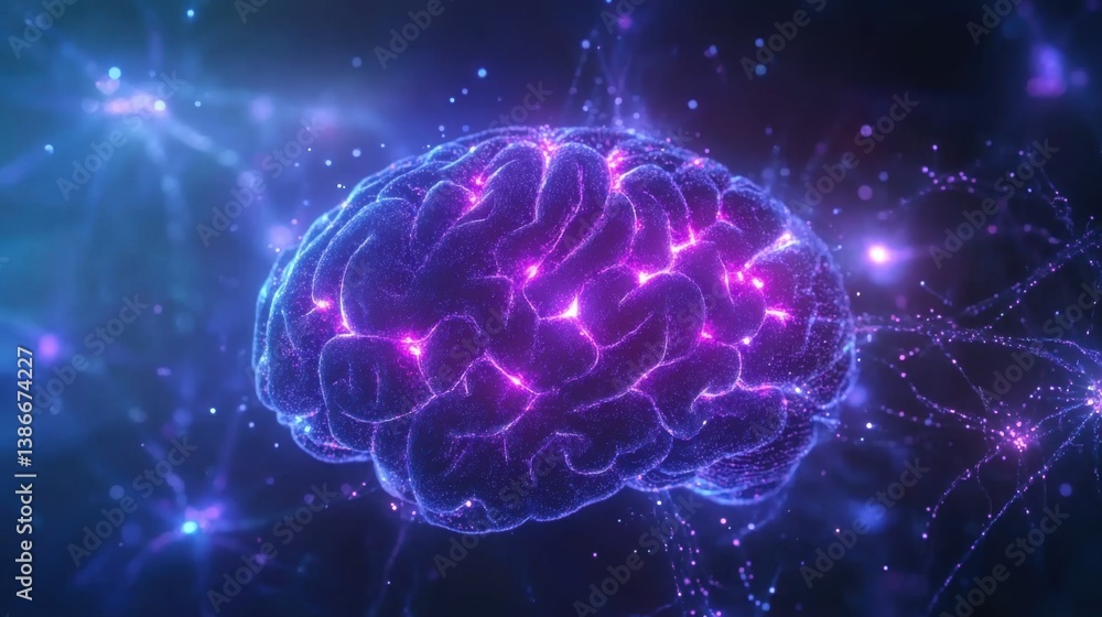 health abstract background with glowing brain health abstract background with glowing brain