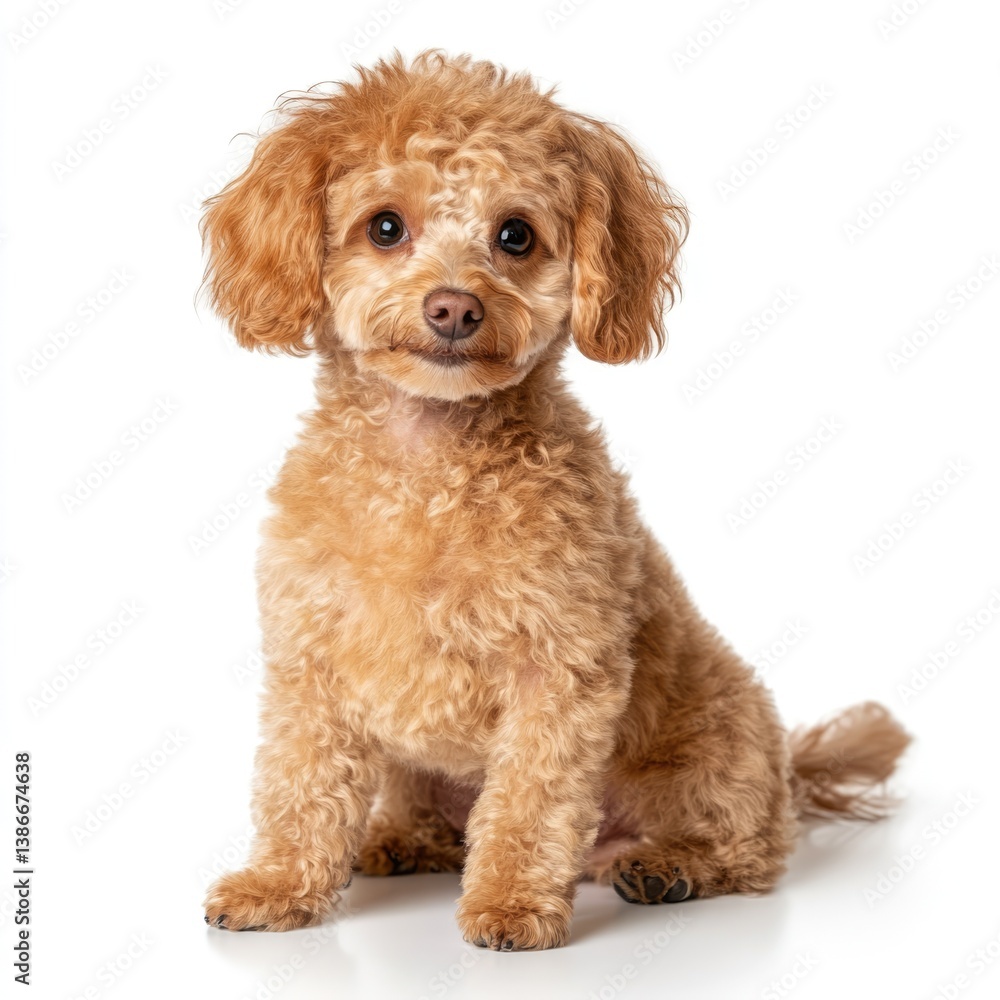 Playful poodle puppy portrait studio animal photography bright background close-up cute canine expressions Playful poodle puppy portrait studio animal photography bright background close-up cute canine expressions