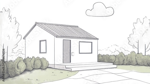 Simple, single-story house plan