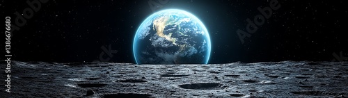 Earth seen from the moon (2)