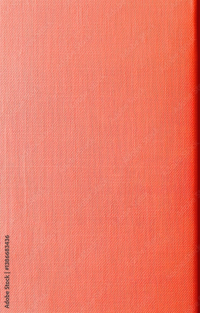 Fototapeta premium red vertical texture natural fabric cloth color cotton linen textile material canvas background isolated 