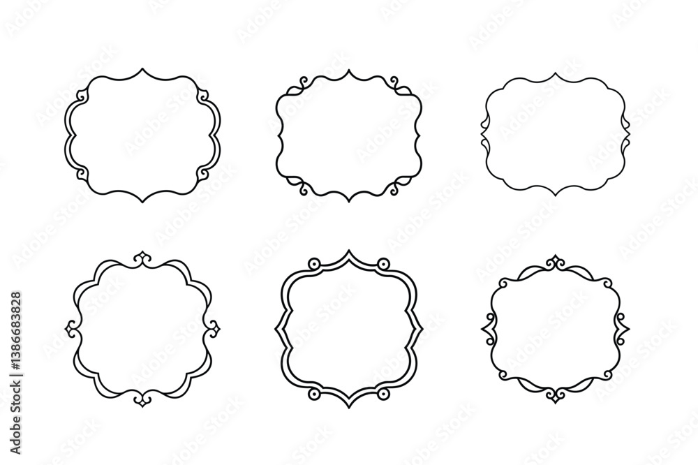 Fototapeta premium vector set of vintage frames