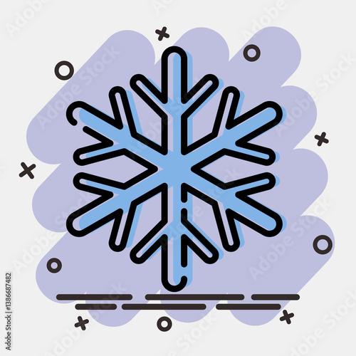 Icon frost resistance. Packaging symbol elements. Icons in comic style. Good for prints, posters, logo, product packaging, sign, expedition, etc.