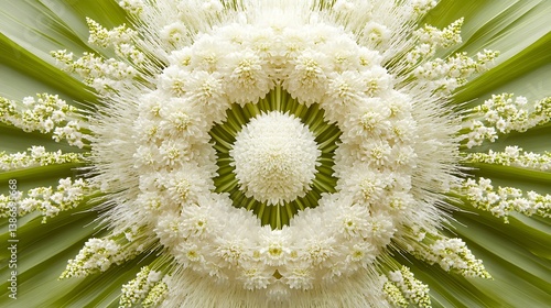 Obraz na płótnie Floral Mandala on Green Background w salonie