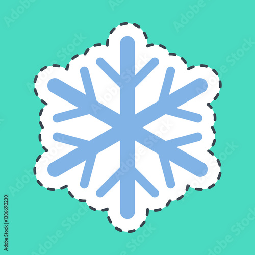Sticker line cut frost resistance. Packaging symbol elements. Good for prints, posters, logo, product packaging, sign, expedition, etc.