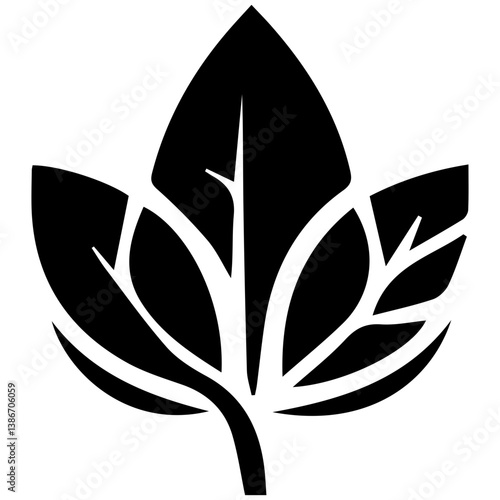 Enchanting silhouette patterns in lush verdant leaf art