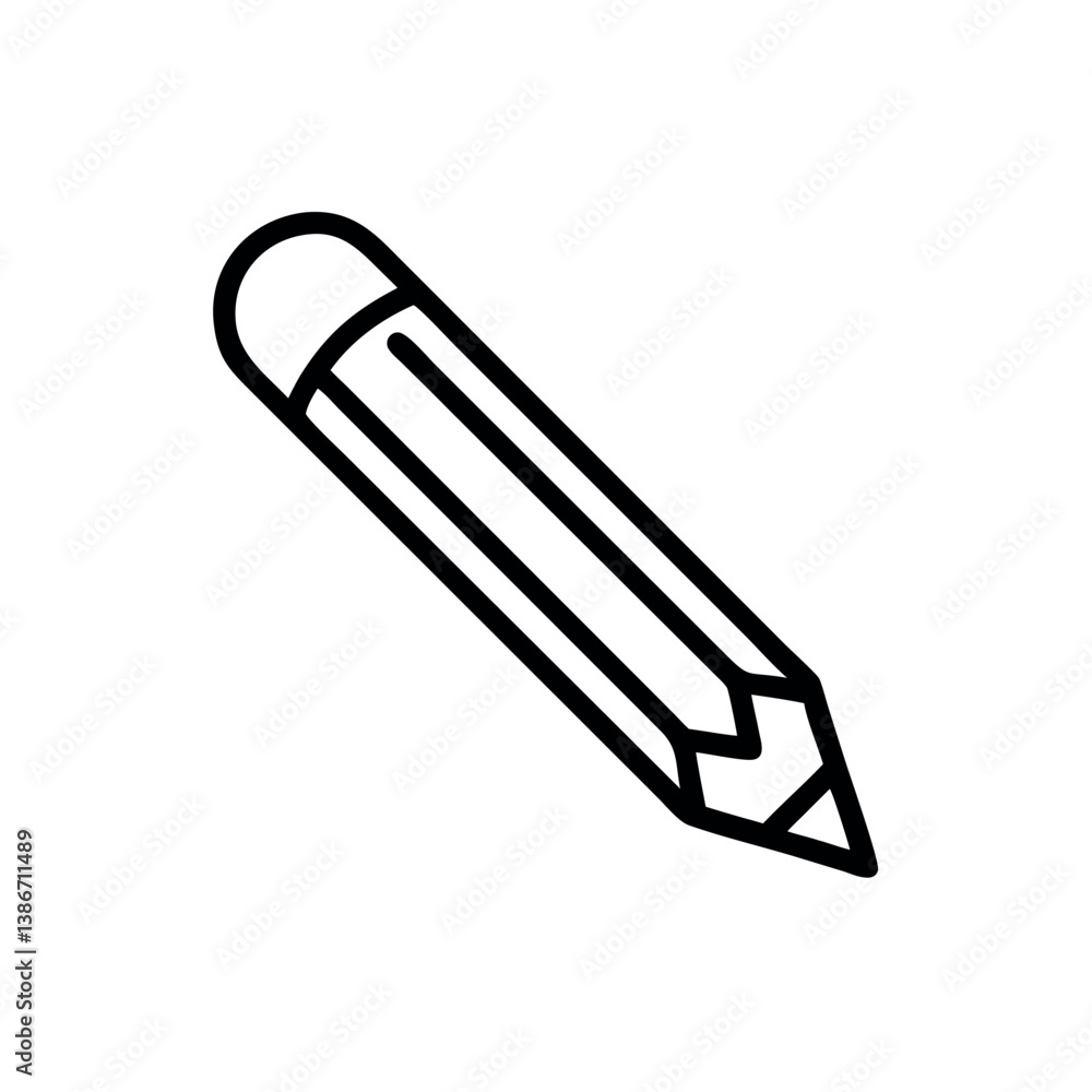 Obraz premium Pencil vector icon