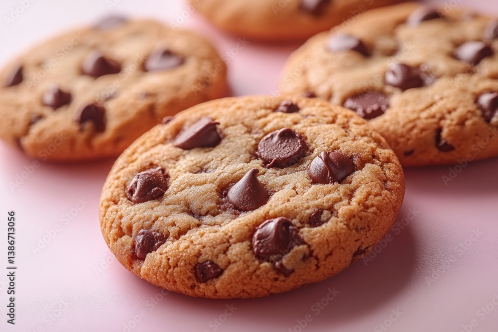Chocolate Chip Cookies Sweet Treats Dessert Snack Organic Homemade Biscuit with Hazelnut Cinnamon and Cocoa on Pastel Background Chocolate Chip Cookies Sweet Treats Dessert Snack Organic Homemade Biscuit with Hazelnut Cinnamon and Cocoa on Pastel Background