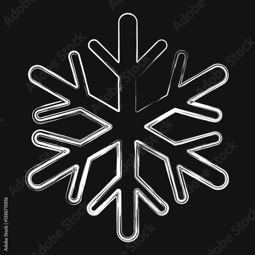 Icon frost resistance. Packaging symbol elements. Icons in chalk style. Good for prints, posters, logo, product packaging, sign, expedition, etc.